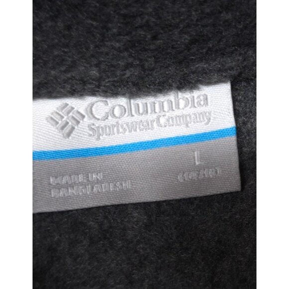 Columbia Mens Large Dark Gray Full Zip Fleece Sleeveless Outdoor Hiking Vest - Picture 9 of 10